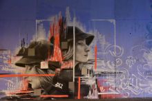 Murales Street art sottopasso di Via Reggio